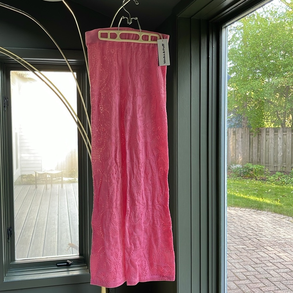 NWT Misha and Puff Lace Session Knit Pants - Bloom Pink - Small - Pima Cotton - Picture 6 of 11